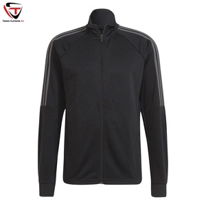 Survêtement de sport décontracté zippé pour homme, coupe ajustée, avec logo personnalisé, idéal pour la course et l'entraînement en hiver, motif uni - Product Image 2