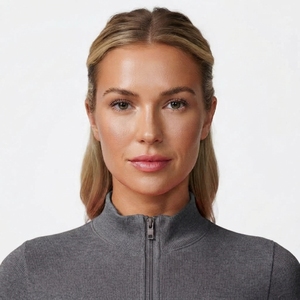 Conjunto Deportivo de 2 Piezas para Mujer, Top Ajustado de Manga Larga con Cierre y Leggings de Cintura Alta para Gimnasio y Entrenamiento - Product Image 4