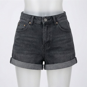 Sexy Y2K Women Denim Shorts Customized Color Straight Leg <b>Elastic</b> High <b>Waist</b> Vintage Summer <b>Jeans</b> Casual Streetwear - Product Image 1