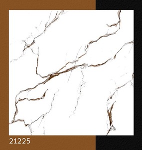 Azulejos de Porcelana con Aspecto de Mármol Blanco Brillante de 400x400 mm, Azulejos de Cerámica con Efecto de Mármol Blanco de Lujo, Acabado Brillante Moderno - Product Image 2