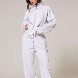 Custom Embroidered Logo High Quality Soft Fleece Drop Shoulder Plain Sport <b>Jumpers</b> High Neck Quarter Zip <b>Pullover</b> Oversized - Product Image 4