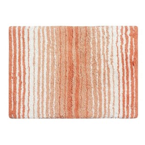 Tapis de bain en coton rayé rectangulaire 24x17 pouces, antidérapant, design moderne pour usage domestique - Product Image 1