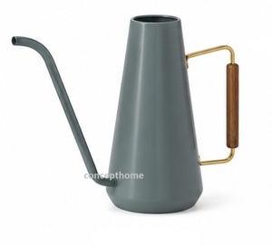 Regadera de Metal Negra con Diseño Floral Dorado, Duradera para Uso en Jardinería - Product Image 6
