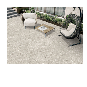 Baldosas de terrazo Bianco con aspecto de piedra natural para exteriores/interiores de 600x600 mm para cocinas, villas, centros comerciales y jardines. - Product Image 1