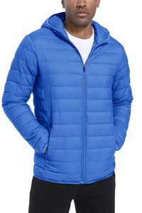 Factory Direct Custom <b>Mens</b> Polyester Nylon Wind Breaker Jacket With Hoodie Casual Lightweight Winter Coats <b>Men's</b> Puffer Jackets - Product Image 3