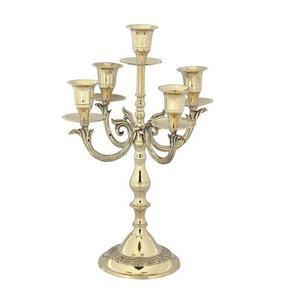 Candélabre à 3 bras en argent pour Noël, décoration intérieure de luxe, éclairage de table romantique, candélabre classique pour la maison - Product Image 6