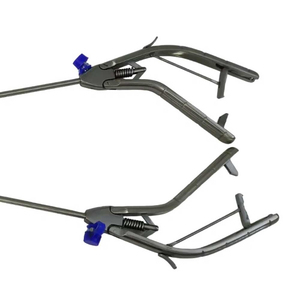 Porte-aiguille manuel laparoscopique professionnel 5 mm, à mâchoires courbées droite et gauche, réutilisable, en acier inoxydable, pour usage vétérinaire - Product Image 6