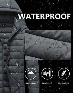 เสื้อแจ็คเก็ตพัฟเฟอร์ผู้ชายแบบมีฮู้ด น้ำหนักเบา ออกแบบตามสั่ง OEM ขายดี ผลิตจากโพลีเอสเตอร์ไนลอน 100% สำหรับฤดูหนาว - Product Image 6