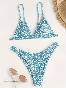 Bikini Micro Mini de Lujo para Mujer 2026, con Logotipo Personalizado en 3D, Traje de Baño Deportivo con Estampado de Leopardo, Conjunto de 2 Piezas, Ropa de Playa Sexy - Product Image 5