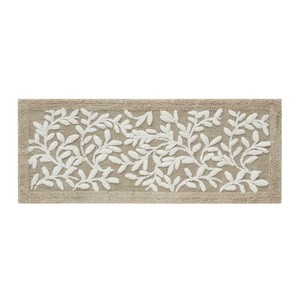 Tapis de bain en coton brodé de fleurs, rectangulaire, antidérapant avec support en caoutchouc, style classique, pour usage domestique - Product Image 6