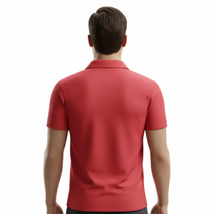 Polo en coton uni tricoté de haute qualité, personnalisable avec logo brodé, pour hommes – Fournisseur ODM d'usine - Product Image 2