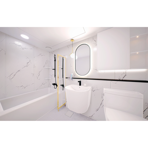 Panneau mural facile à installer, conçu pour la décoration intérieure des salles de douche - Product Image 1