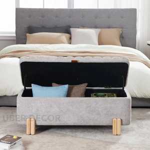 Lunari ม้านั่งเก็บของแบบฝาพับที่ได้รับแรงบันดาลใจจากสแกนดิเนเวียนที่เก็บของแบบมินิมอลลิสต์สำหรับทางเข้าห้องนั่งเล่นเฟอร์นิเจอร์ - Product Image 3