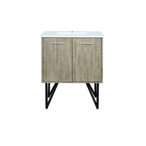 <b>Rustic</b> Acacia Bath <b>Vanity</b> with 30 In. W X 20 In. D Cultured Marble Top 30 X 20 Inches - Product Image 1