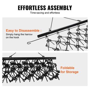 Heavy-Duty 4 'x 5,6' Grada de arrastre de cadena 69 dientes ATV/UTV/Accesorios de tractor para preparación de campo Sod Siembra Césped Nivelación DE PAISAJE - Product Image 5