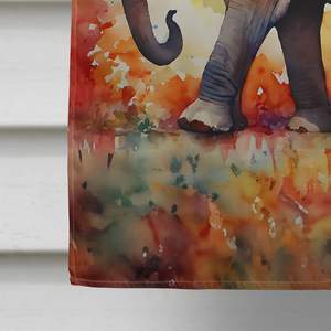 Grande Maison Éléphant Multicolore Drapeau Porche Manches Pôle Décoratif Cour Bannière Oeuvre Tenture Murale sur Polyester-Drapeaux Catégorie - Product Image 4