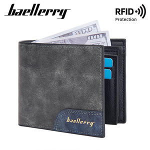Mens Heat-Transfer Printed RFID <b>Slim</b> PU Leather Wallet Short Card Holder Coin <b>Purse</b> Needle-Detecting Vintage Business Clutch - Product Image 5