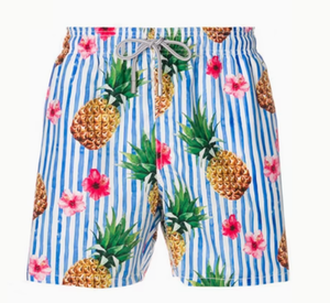 <b>Mens</b> Blue Printed Board Shorts Quick Dry Drawstring Casual Swim <b>Trunks</b> with Sublimation Design - Product Image 5