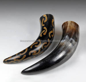 Exquisito Vaso para Beber de Cuerno de Vaca, Hecho a Mano, Duradero, Auténtico, Tradicional, Escandinavo, Vikingo, Coleccionable - Product Image 3