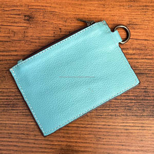 Boot Stitch Slim cuero genuino tarjetero billetera de moda para mujer billetera de negocios con bolsillos de cambio de cremallera - Product Image 6