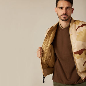 Men's Winter High Street Woolen Fashionable Windproof Bomber <b>Jackets</b> Stand Up Collar Pocket Decoration Solid Color Men's <b>Jackets</b> - Product Image 5