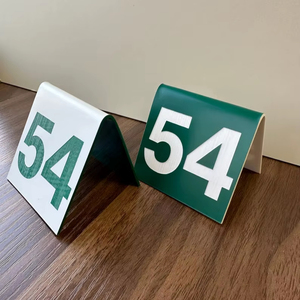 Engraved Number Tent Sign - <b>Easel</b> <b>Table</b> Numbers for Events or Restaurants - Product Image 1