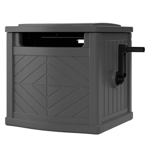 Enrouleur de tuyau extensible 150 pieds avec chariot, gris, haute performance, pour tuyau d'arrosage - Product Image 1