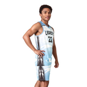 Conjunto de Uniforme de Baloncesto al por Mayor, Camiseta y Pantalones Cortos de Malla, Impresión de Logotipo Personalizado, Ropa Deportiva Transpirable, Uniformes Personalizados - Product Image 2