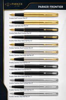 Ensemble de stylos promotionnels Parker Vector avec manche en métal, logo personnalisé, or mat, noir, acier inoxydable, stylo à bille, stylo roller, cadeau d'écriture