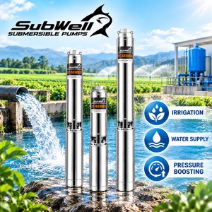 SubWell ST-Series Stainless Steel Submersible <b>Pump</b> 3 HP Electric Multistage High <b>Pressure</b> <b>Water</b> <b>Pump</b> for Irrigation - Product Image 1