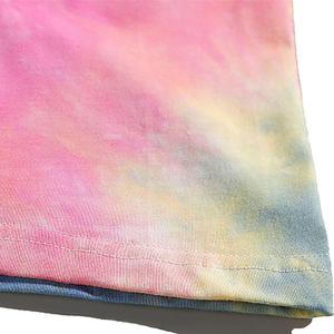 Camiseta de Manga Corta con Cuello Redondo y Estampado Tie-Dye para Hombre, Talla Grande, Informal, de Algodón Jersey, Transpirable, Corte Regular - Product Image 3