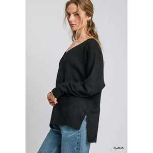 Suéter de Lana Veloro Umgee para Mujer, Color Negro, Talla S - Product Image 3