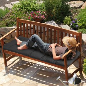 Cuscino Antiscivolo per Panchina da Interno/Esterno con Cinghie, Impermeabile, per Dondolo - 51,18x19,6 Pollici - Product Image 6