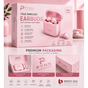 Boîte d'emballage personnalisée pour écouteurs PYNK Premium, emballage électronique OEM, MOQ 1000 pièces - Product Image 1