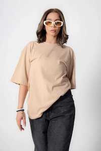 เสื้อยืด SOSH 4 แบบยูนิเซ็กส์ คอกลม ผ้าปิเก้ 100% คอตตอน ทรงโอเวอร์ไซส์ แขนสั้น สีพื้น เรียบง่าย สไตล์ลำลอง - Product Image 3