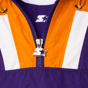 Blouson Bomber Homme Hiver Color Block à Capuche, Fermeture Éclair 1/4, Imperméable, Coupe-Vent, Style Décontracté Sportif, 100% Polyester, Violet - Product Image 5