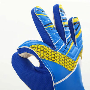 Guantes de Portero de Fútbol Personalizados, Dedos Completos, Blancos con Estampado Negro, Cierre de Velcro, Unisex, Transpirables, Antideslizantes - Product Image 5