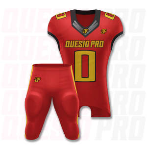 Uniforme de football américain de haute qualité, couleur personnalisée, 100% polyester, uniforme de football américain, vêtements de sport d'équipe - Product Image 4