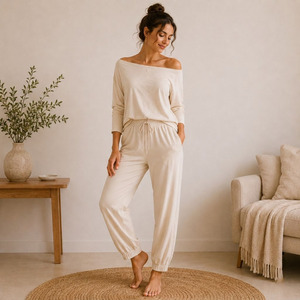Ensemble de vêtements de détente pour femmes, pyjama en Tencel doux, vêtements de nuit respirants, ensemble de vêtements décontractés d'été pour femmes - Product Image 1
