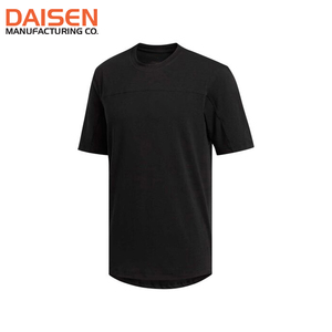 T-shirt noir pour homme, imprimé sur mesure, 100% coton, manches courtes, décontracté, uni, vente en gros, OEM, ODM, vêtements avec logo personnalisé - Product Image 4