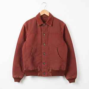 Chaqueta de trabajo de lona roja para hombre, de algodón, para invierno, de alta calidad, con cremallera, informal, para exteriores. - Product Image 1