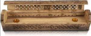 Wooden Classic Pyramid Style Burner (Dhoop Holder) with Base Square and Top <b>Cone</b> Shape, Handcrafted 4.5 Inch Wooden <b>Incense</b> - Product Image 6
