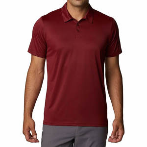 เสื้อโปโลผู้ชายสีแดงเลือดหมู ผ้าโพลีเอสเตอร์ 220 กรัม ระบายอากาศได้ดี เหมาะสำหรับกีฬากอล์ฟ รับสกรีนโลโก้ - Product Image 1