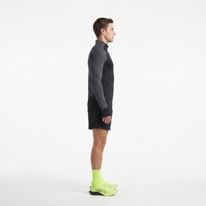 Haut de sport technique à compression pour homme, col zippé 1/4, 240 GSM, en polyamide recyclé et élasthanne, séchage rapide, vêtement technique d'extérieur - Product Image 3
