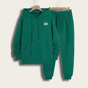 Conjunto Deportivo Clásico de Forro Polar para Hombre, Sudadera con Capucha y Pantalones Jogger, Ropa Deportiva Informal para Fitness - Product Image 1