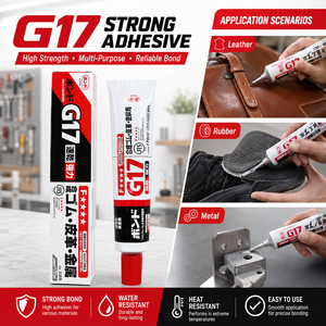 KONISHI G17 170ml Adesivo Siliconico a Contatto Forte, Asciugatura Rapida, <span class=keywords><strong>Colla</strong></span> per Scarpe, Gomma, Pelle, <span class=keywords><strong>Metallo</strong></span>, Riparazioni Multiuso e Imballaggio - Product Image 4