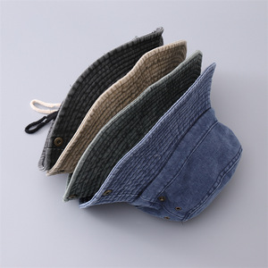 Customized Logo Washed Denim Bucket <b>Hat</b> Men <b>Women</b> Fashion Fisherman <b>Hat</b> All-Match Sunscreen <b>Sun</b> <b>Hat</b> for Fishing Formal Style - Product Image 1