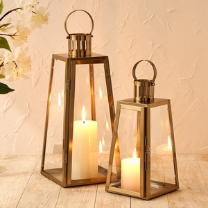 โคมไฟโลหะสีดำทรงสูงพร้อมกระบอกแก้วใสสำหรับตกแต่งบ้าน - Product Image 4