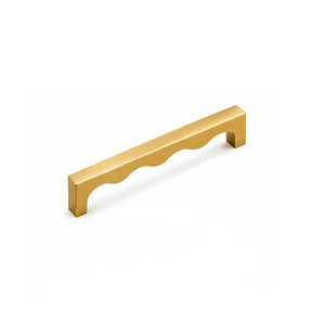 Poignée de meuble de cuisine minimaliste en laiton noir, durable, écologique, antirouille, taille personnalisable - Product Image 1