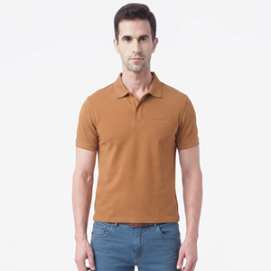 <b>Men's</b> Knitted for <b>T</b>-<b>Shirt</b> Quick Dry Anti-pilling Short Sleeve Casual Collared Top Summer Outdoor Sports Daily Wear <b>Khaki</b> - Product Image 6